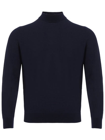 Colombo Elegant Navy Cashmere Silk Blend Sweater