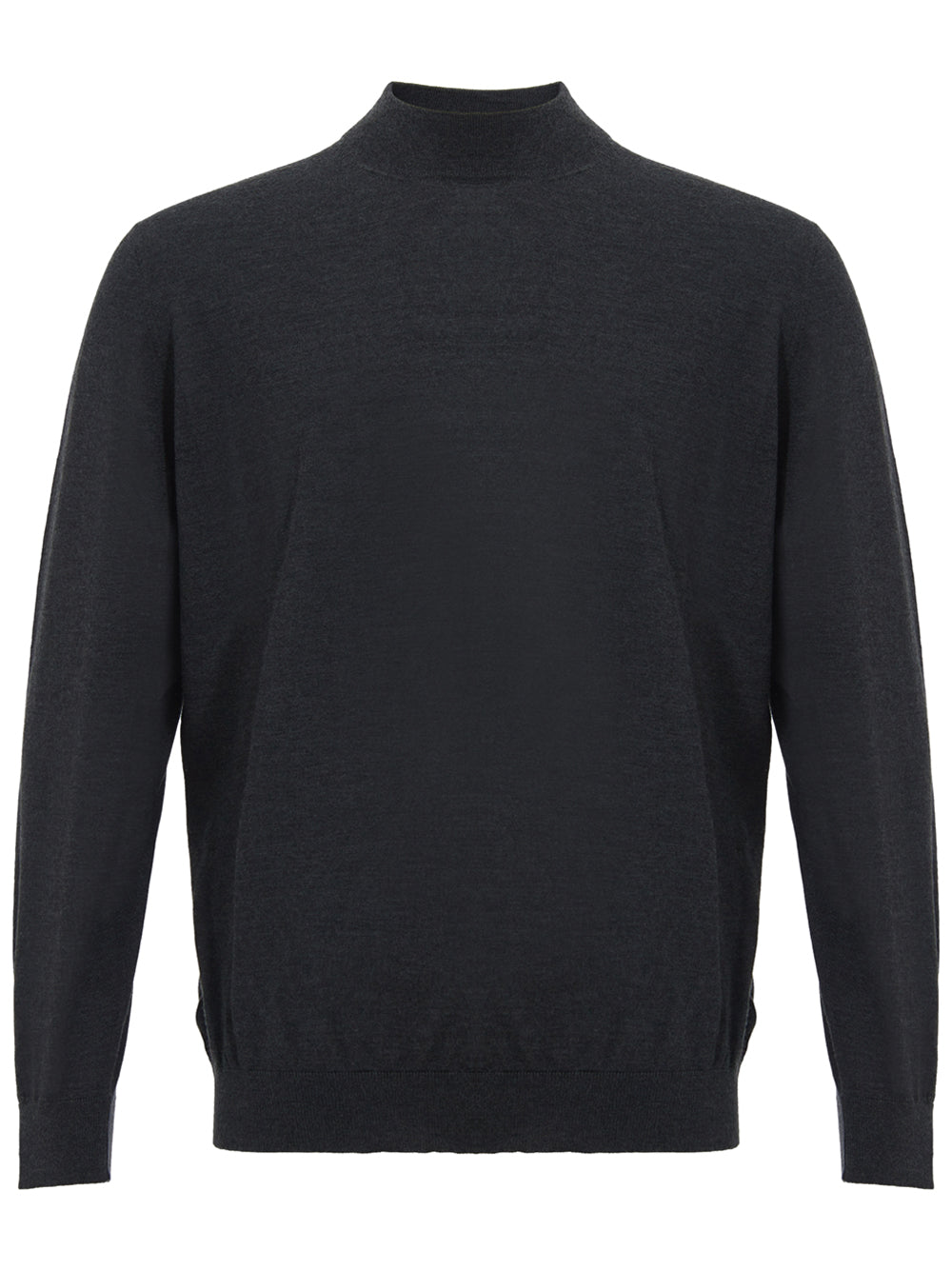 Colombo Elegant Dark Grey Cashmere Silk Sweater