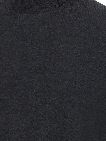 Colombo Elegant Dark Grey Cashmere Silk Sweater