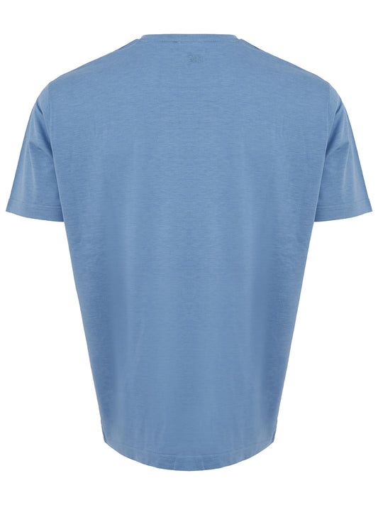 Colombo Elegant Light Blue Silk Blend T-Shirt