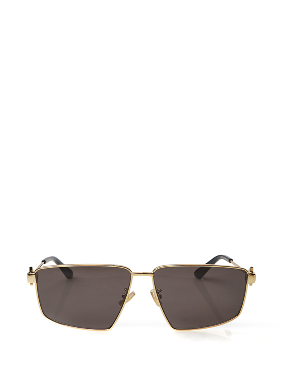 Bottega Veneta Elegant Gold Metal Squared Sunglasses