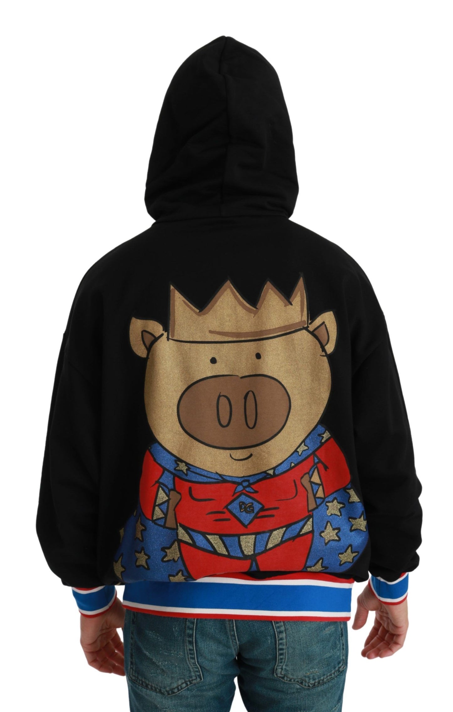 Dolce & Gabbana Black Sweater Pig of the Year Hooded