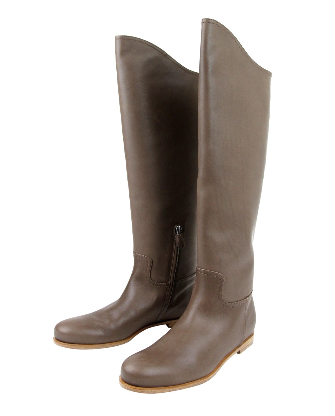 Bottega Veneta Women's Brown Leather Tall Boots