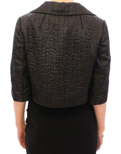 Dolce & Gabbana Black Short Bolero Shrug Jacket Coat