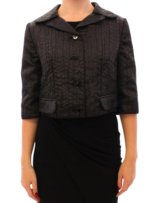 Dolce & Gabbana Black Short Bolero Shrug Jacket Coat