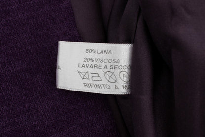 BENCIVENGA Elegant Purple Wool Blend Three Piece Suit Set