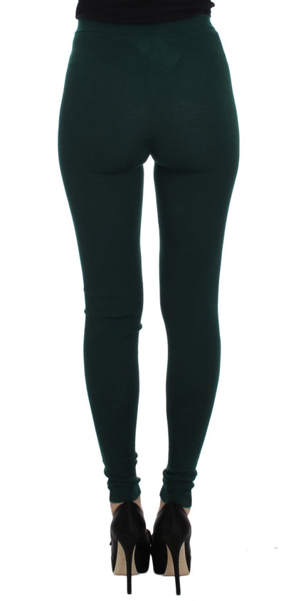 Dolce & Gabbana Emerald Treasure High Waist Cashmere Pants