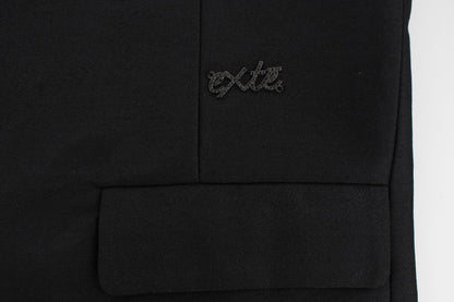 Exte Black One Button Three Piece Suit