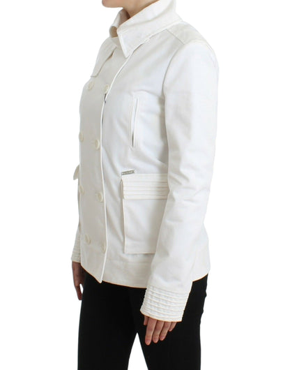 GF Ferre White Double Breasted Jacket Coat Blazer