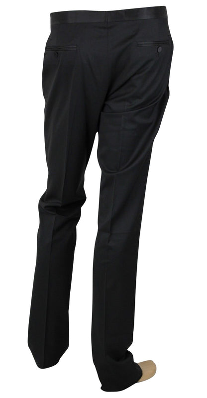 Gucci Men's Skinny Black Wool Evening Dress Pant