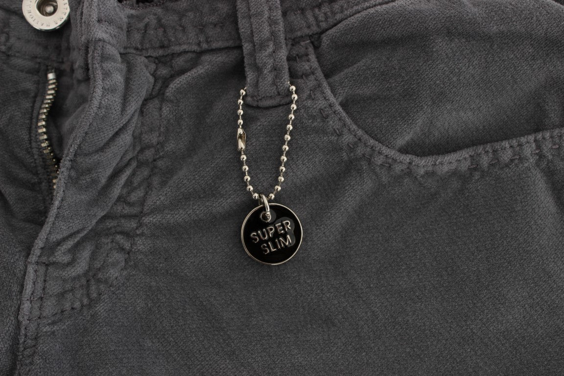 Costume National Sleek Super Slim Gray Jeans