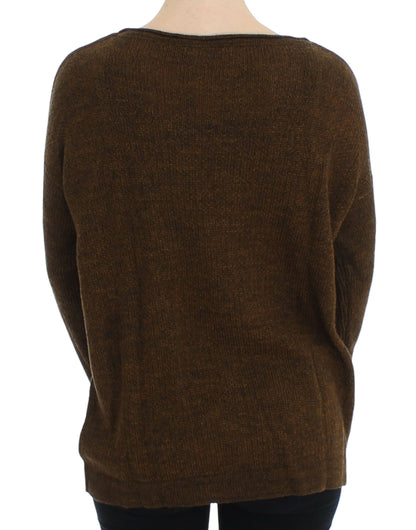 Dolce & Gabbana Green Knitted Pullover Sweater Top