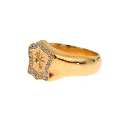 Nialaya Nialaya Gold Plated 925 Sterling Silver Men's Ring