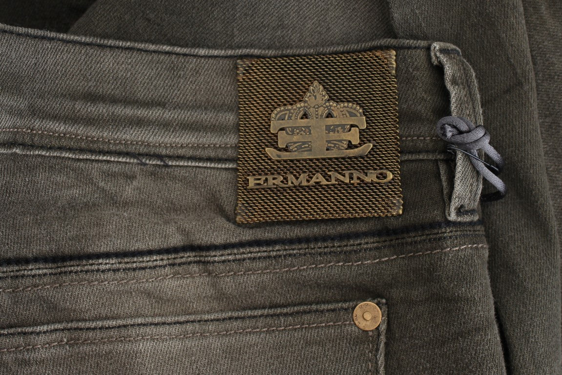 Ermanno Scervino Chic Gray Slim Fit Italian Denim