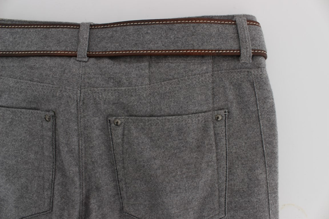 Ermanno Scervino Chic Gray Casual Cotton Pants