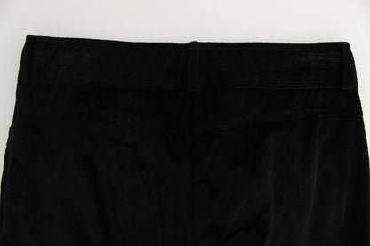 Ermanno Scervino Chic Black Wide Leg Cotton Jeans