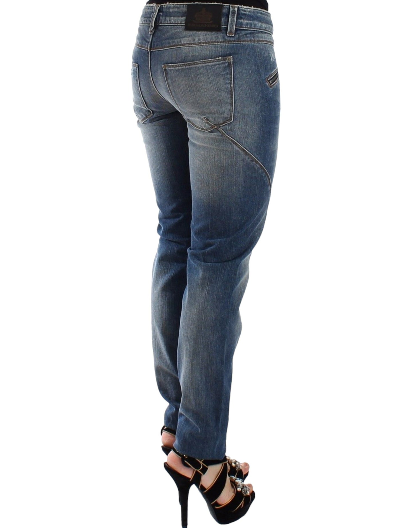 Ermanno Scervino Blue Slim Jeans Denim Pants Straight Stretch