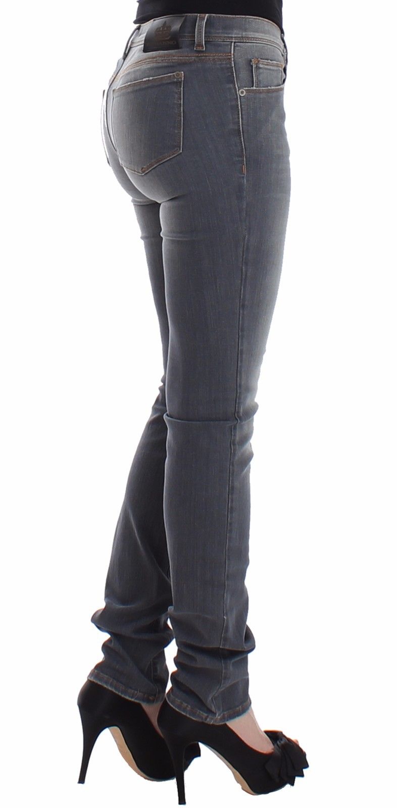 Ermanno Scervino Chic Gray Slim-Fit Skinny Jeans