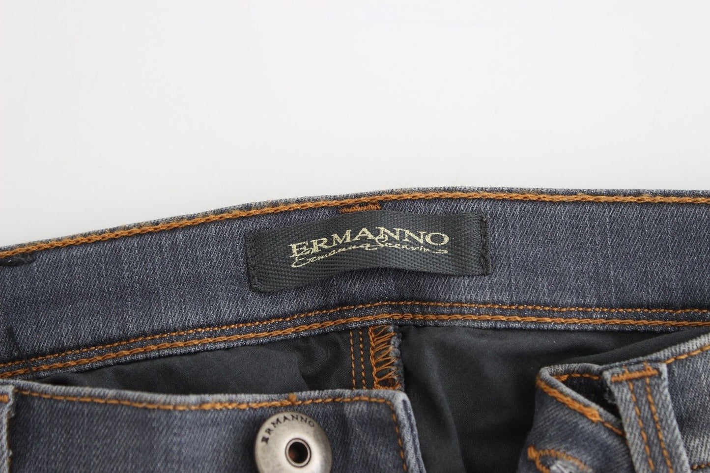 Ermanno Scervino Chic Gray Slim-Fit Skinny Jeans