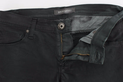 Ermanno Scervino Elegant Dark Green Slim Fit Jeans