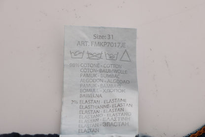 Frankie Morello Blue Wash Torn Dunfermile Slim Fit Jeans