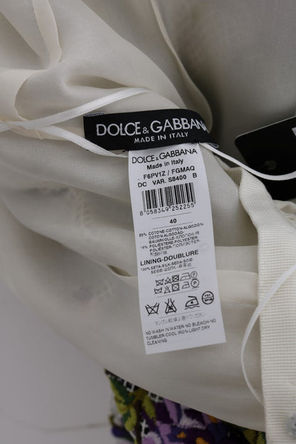 Dolce & Gabbana Elegant Maxi A-line Long Sleeve Dress