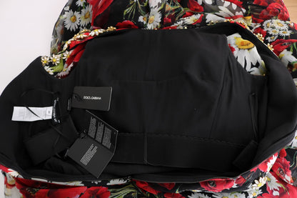 Dolce & Gabbana Floral Maxi Gown with Sunflower Print and Crystals