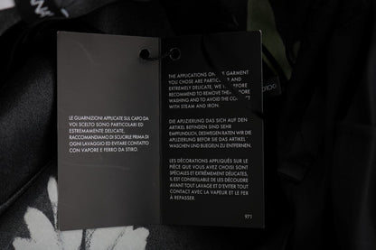 Dolce & Gabbana Elegant Sunflower Maxi Gown with Crystals