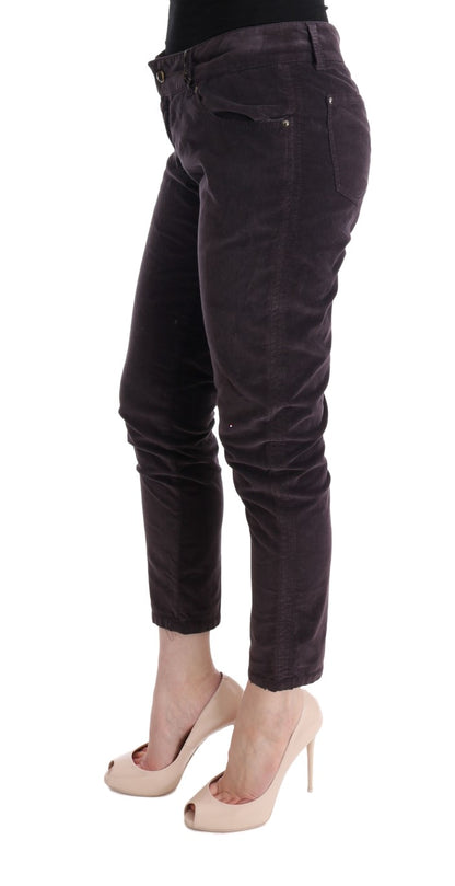 Ermanno Scervino Chic Brown Capri Cropped Cotton Pants