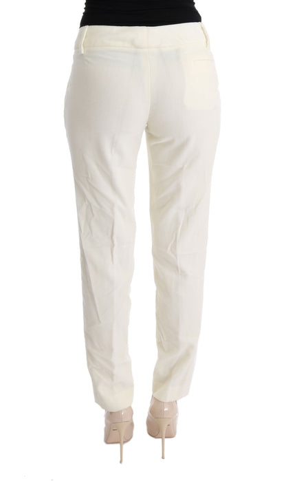 Ermanno Scervino Chic White Regular Fit Pants