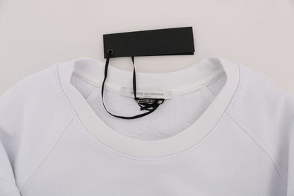 Daniele Alessandrini White Crewneck Cotton Sweater