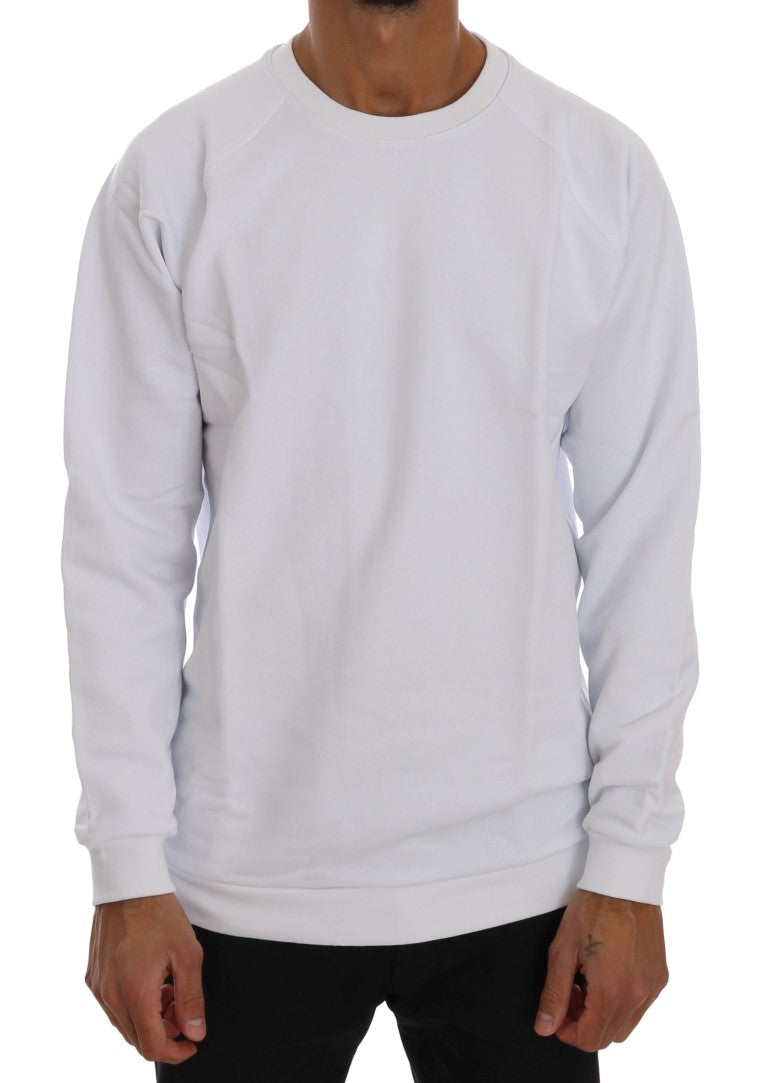 Daniele Alessandrini White Crewneck Cotton Sweater