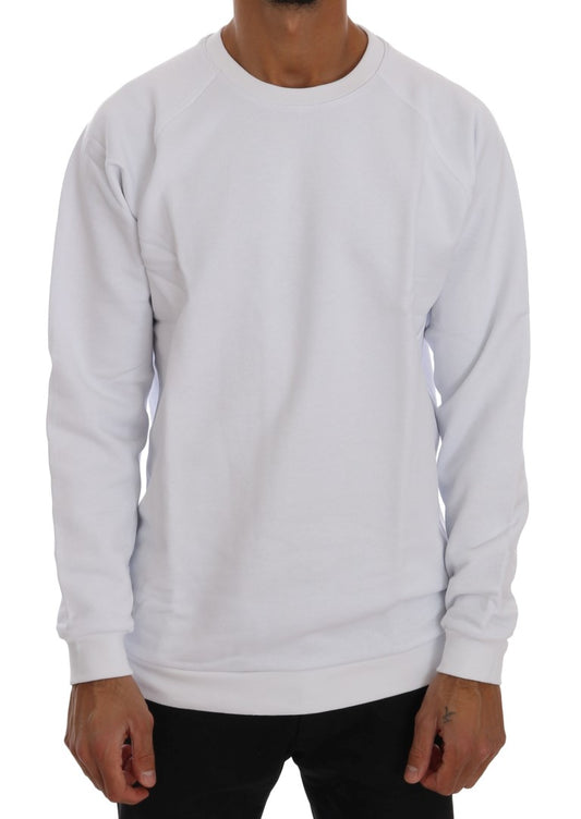 Daniele Alessandrini White Crewneck Cotton Sweater