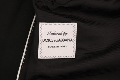 Dolce & Gabbana Elegant Black Wool Three-Piece Suit