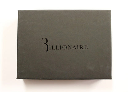 Billionaire Italian Couture Opulent Blue Leather Men's Wallet