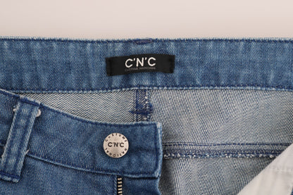 Costume National Super Slim Blue Wash Cotton Jeans