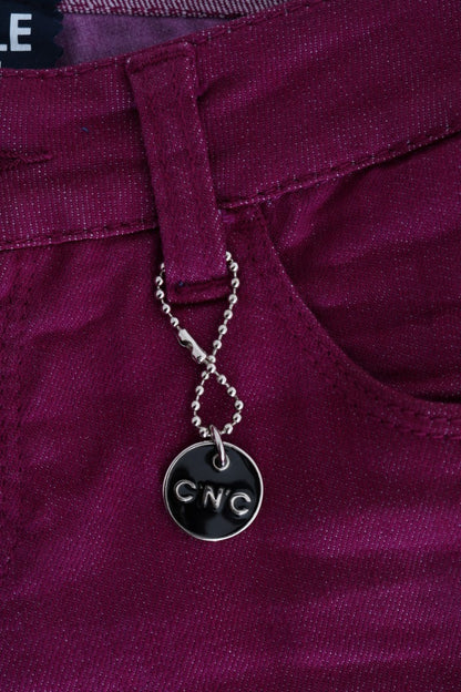 Costume National Elegant Purple Super Slim Jeans