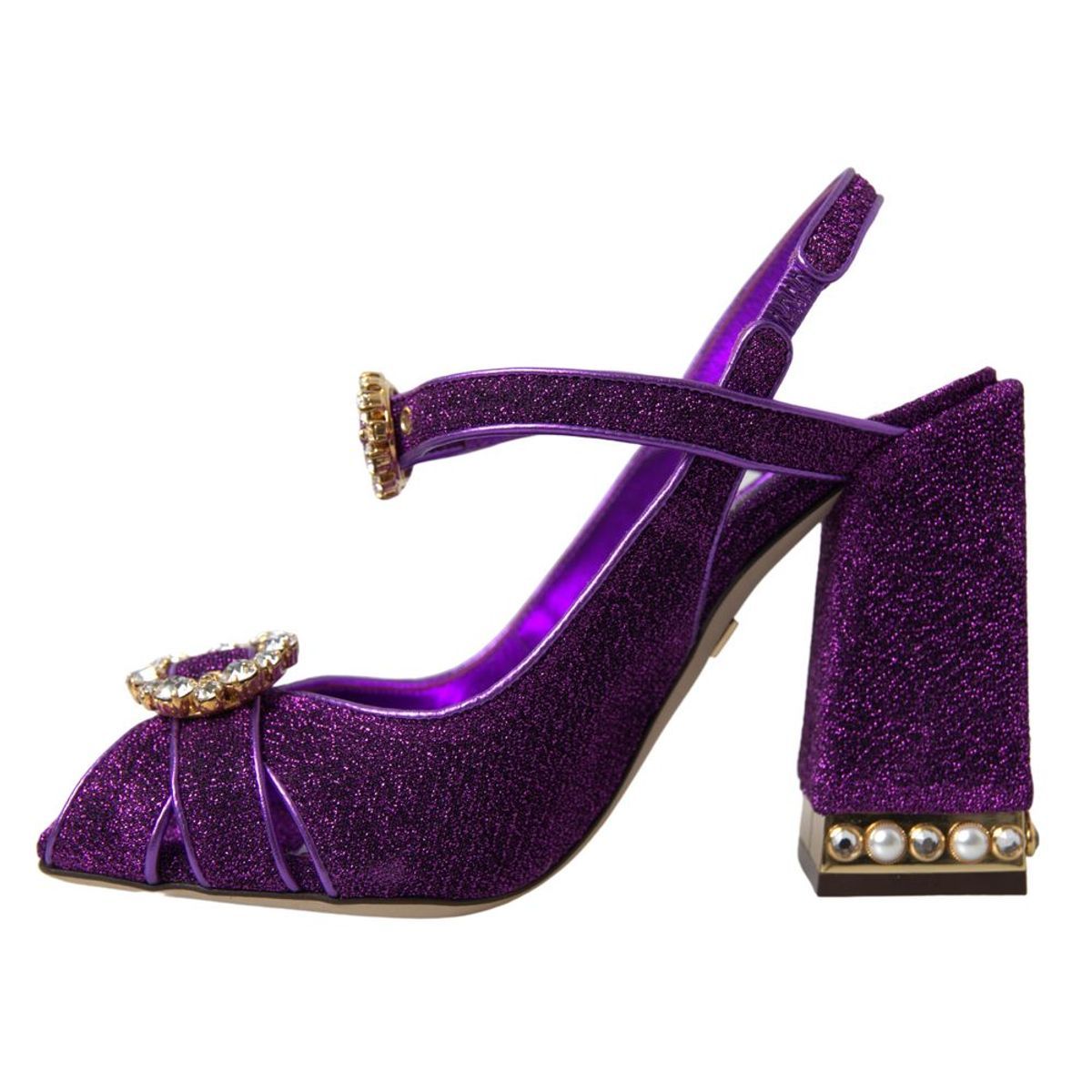 Dolce & Gabbana Elegant Purple Ankle Strap Heels