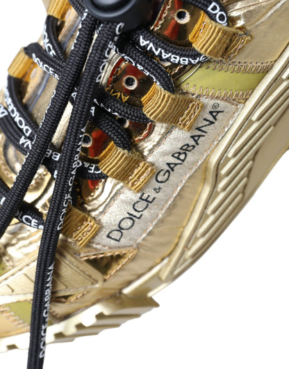 Dolce & Gabbana Gleaming Gold-Toned Luxury Sneakers