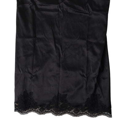 Dolce & Gabbana Sultry Black Silk Camisole Top