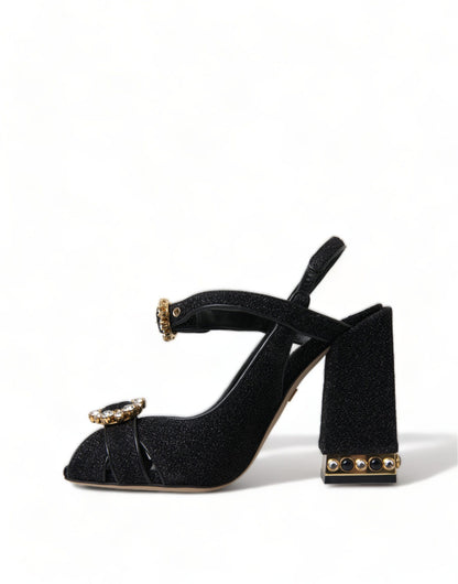 Dolce & Gabbana Elegant Black Ankle Strap Heels