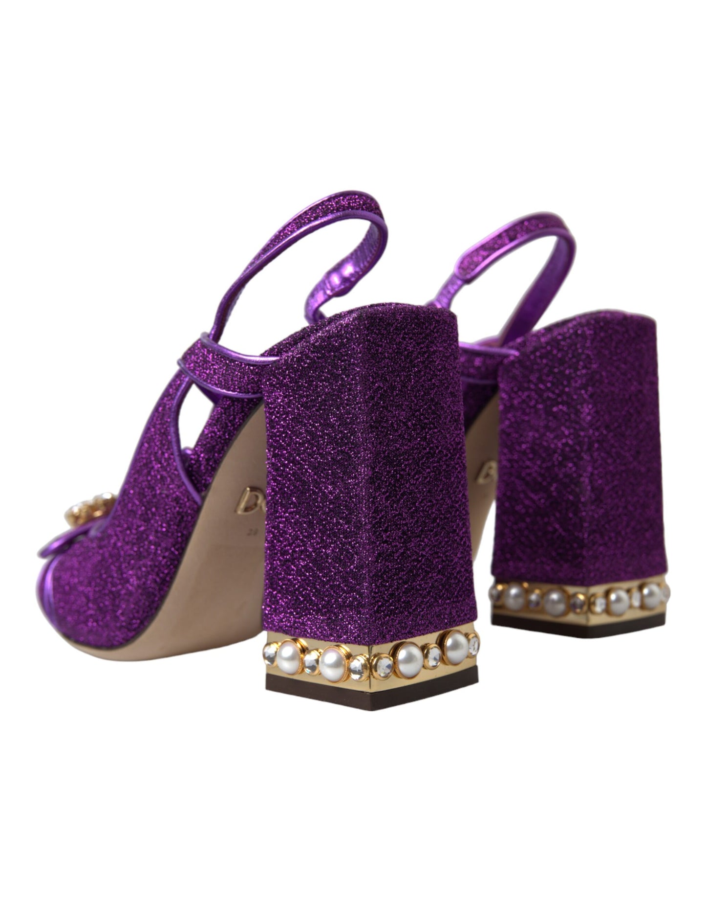 Dolce & Gabbana Regal Purple Ankle Strap Heels