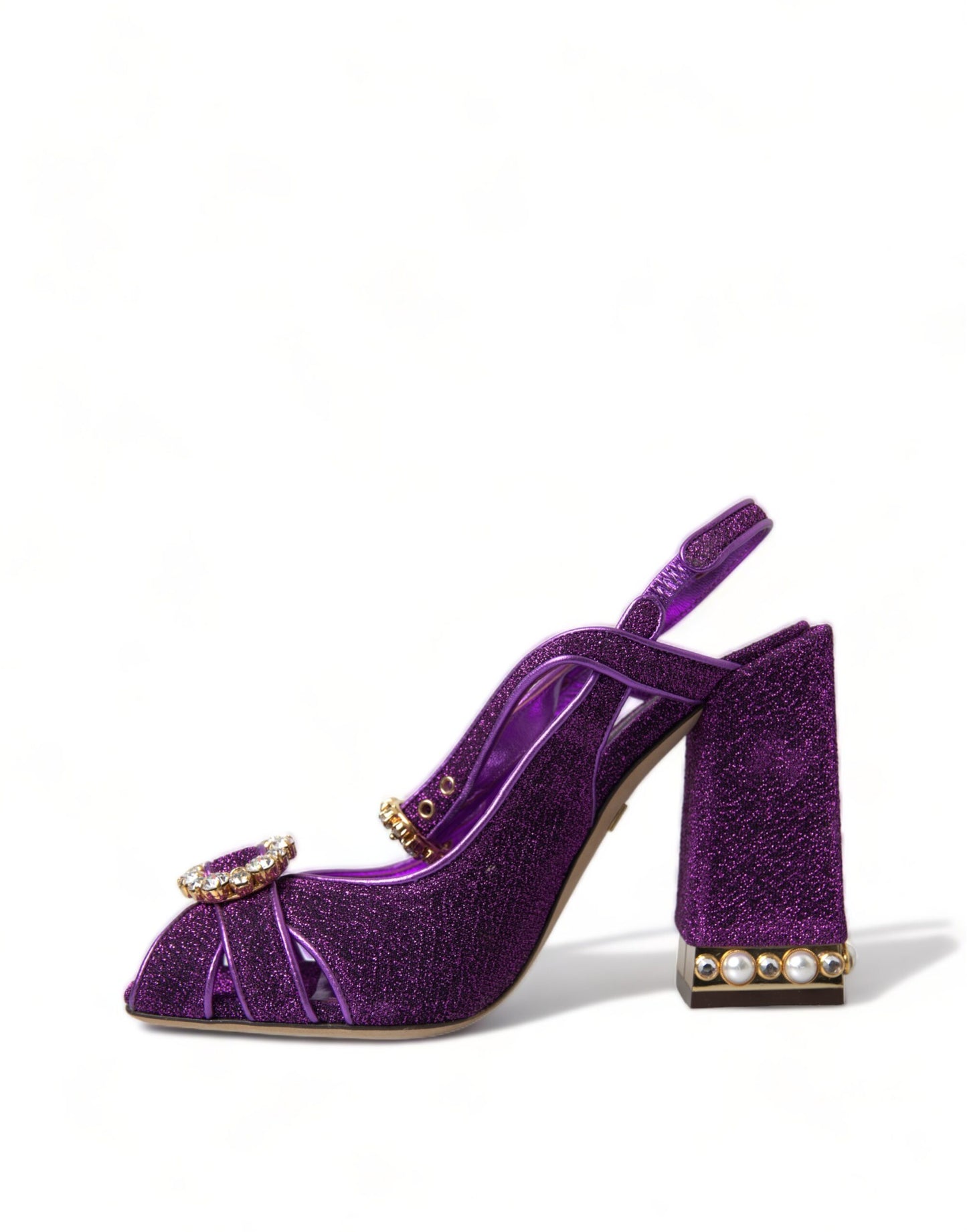 Dolce & Gabbana Regal Purple Ankle Strap Heels