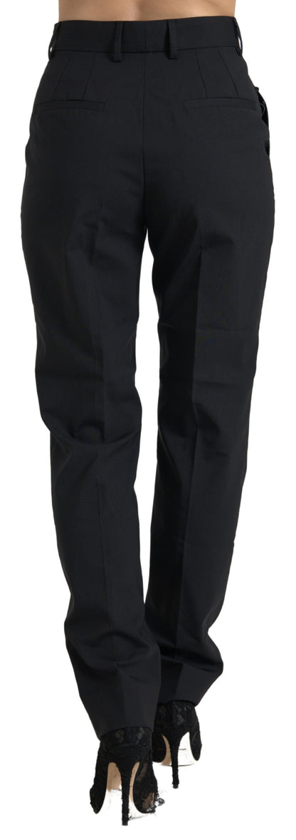 Dolce & Gabbana Elegant High-Waist Tapered Wool Pants