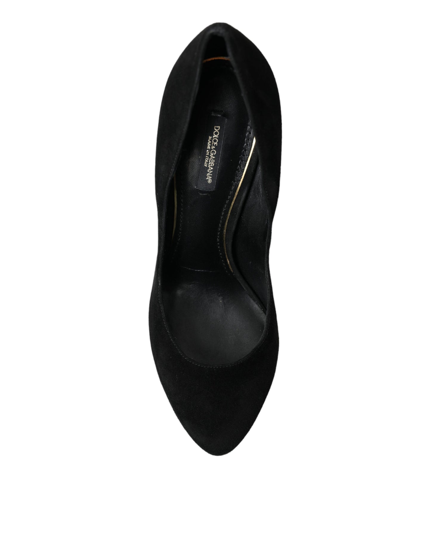 Dolce & Gabbana Black Suede Heeled Pumps Sophistication