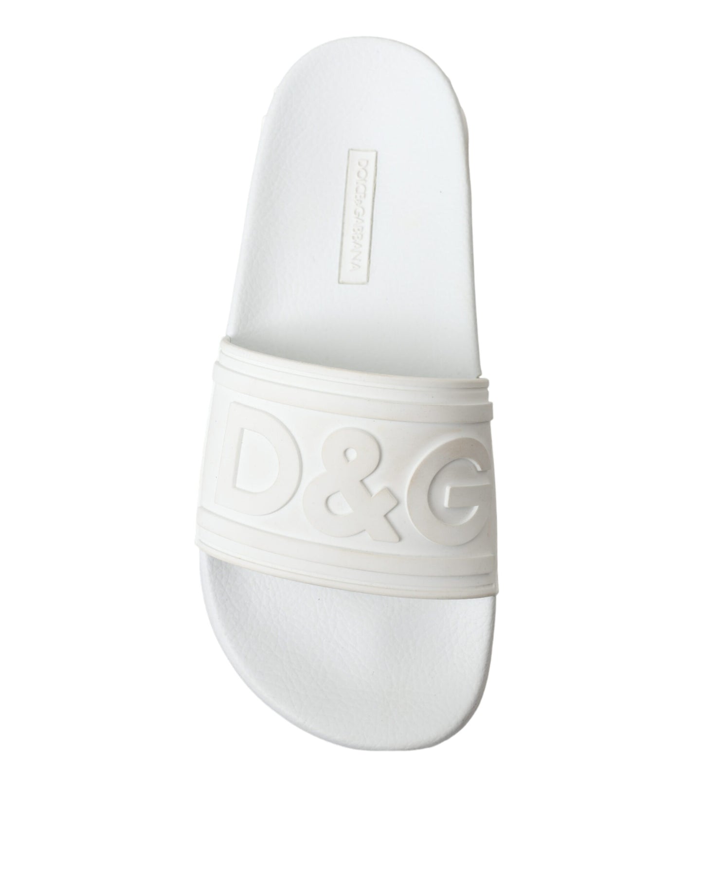 Dolce & Gabbana Elegant White Logo Slides