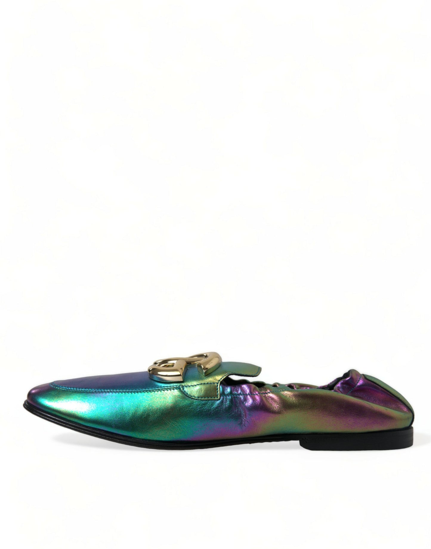 Dolce & Gabbana Multicolor Leather DG Logo Loafer Dress Shoes