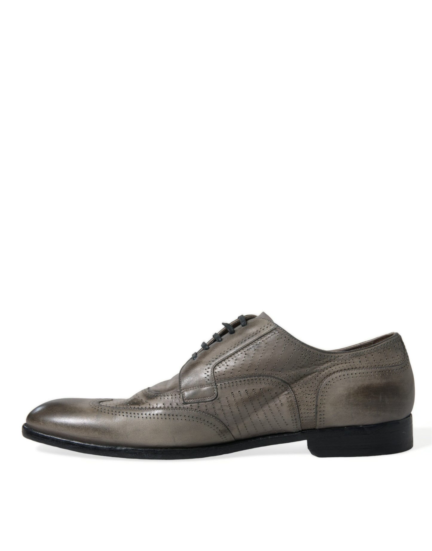 Dolce & Gabbana Brown Leather Lace Up Formal Derby Dress Shoes