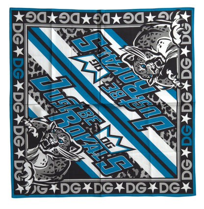 Dolce & Gabbana Multicolor DG Royals Square Handkerchief Scarf