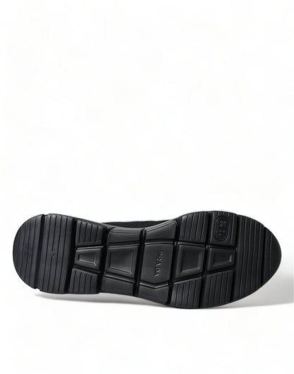 Prada Sleek Low Top Leather Sneakers in Timeless Black